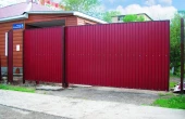Откатные ворота DoorHan Бордовые